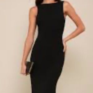 Love in Your Eyes Black Knotted Mermaid Maxi Dress